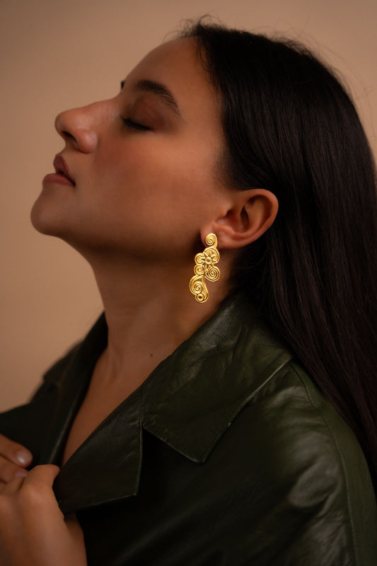 Golden Palm Earrings