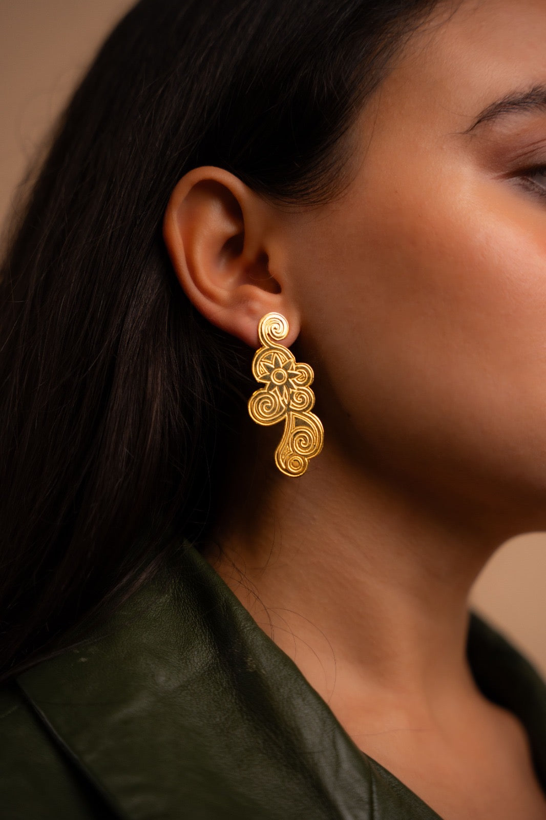 Golden Palm Earrings